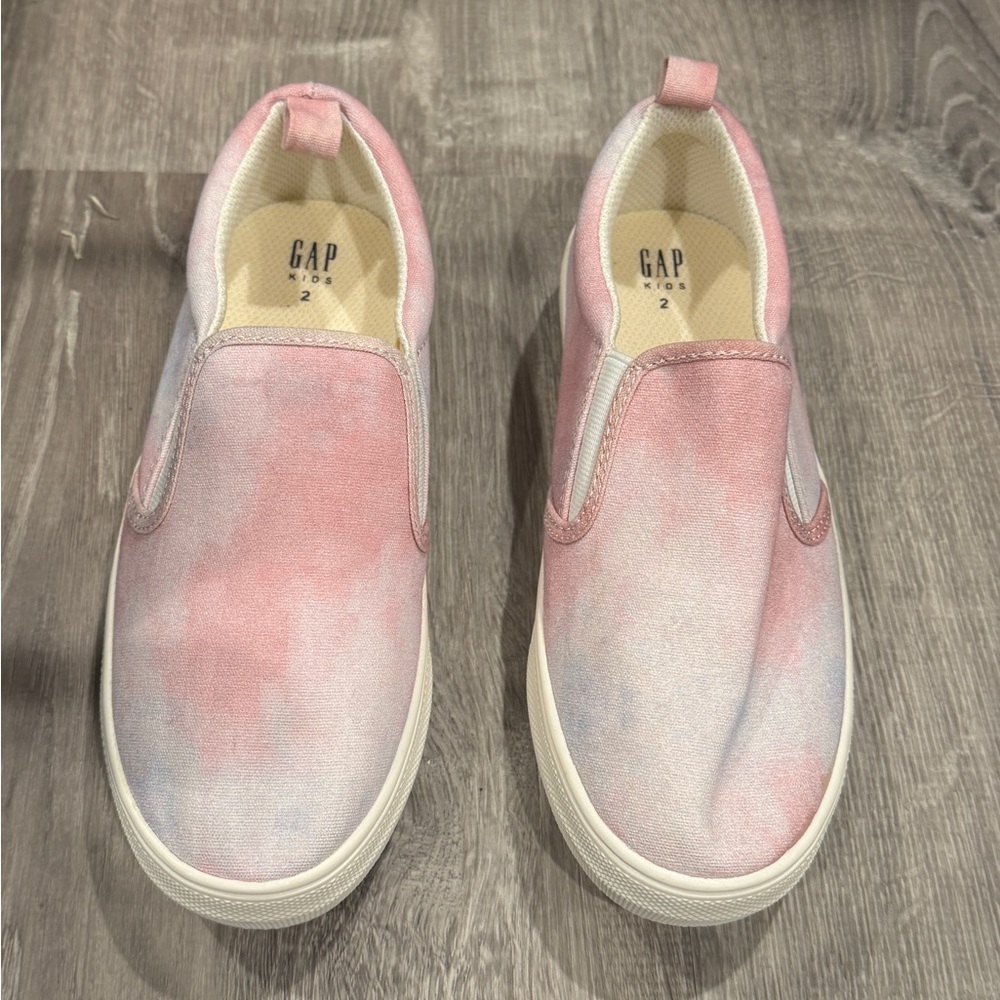 Girls Size 2 GAP Kids Pink and Blue Slip-On Shoes
